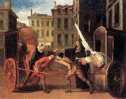 GILLOT, Claude The Two Coaches shr oil painting